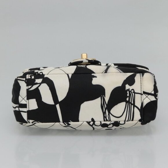 CHANEL Mini Matelasse 20 Chain Single Flap Bag Nylon 2way White CC Auth - Picture 13 of 16